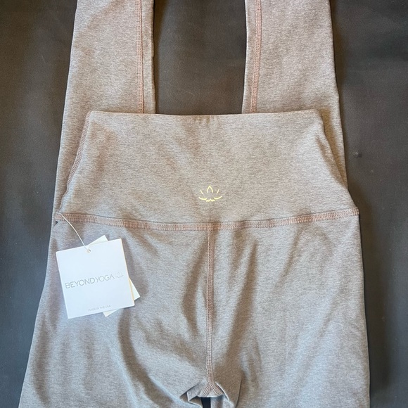 Beyond Yoga Pants - Beyond Yoga High Waisted Midi Taupe Leggings